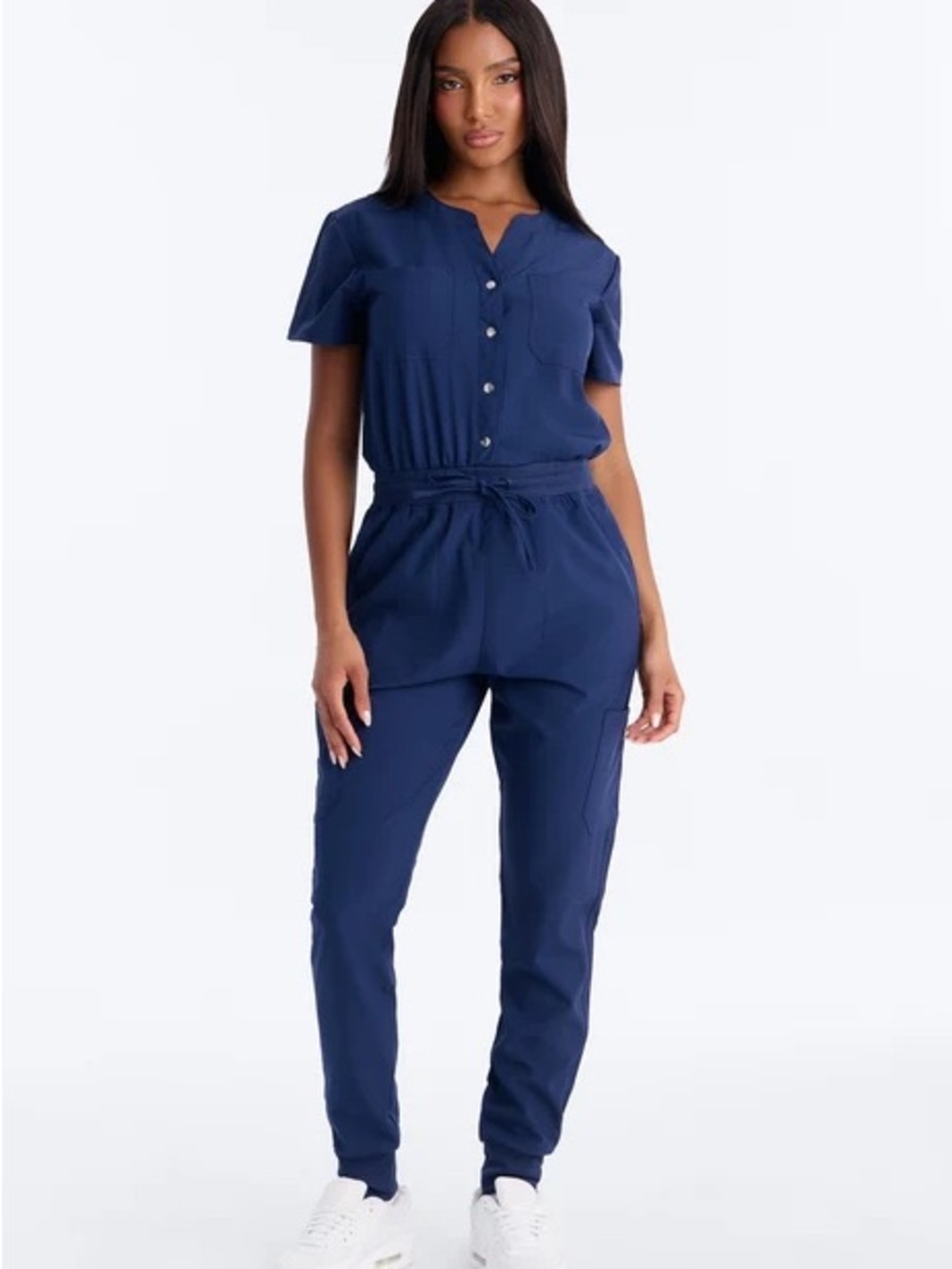 Snap Close Navy Uniform Scrub Jogger Jumpsuit NEW 🏷️